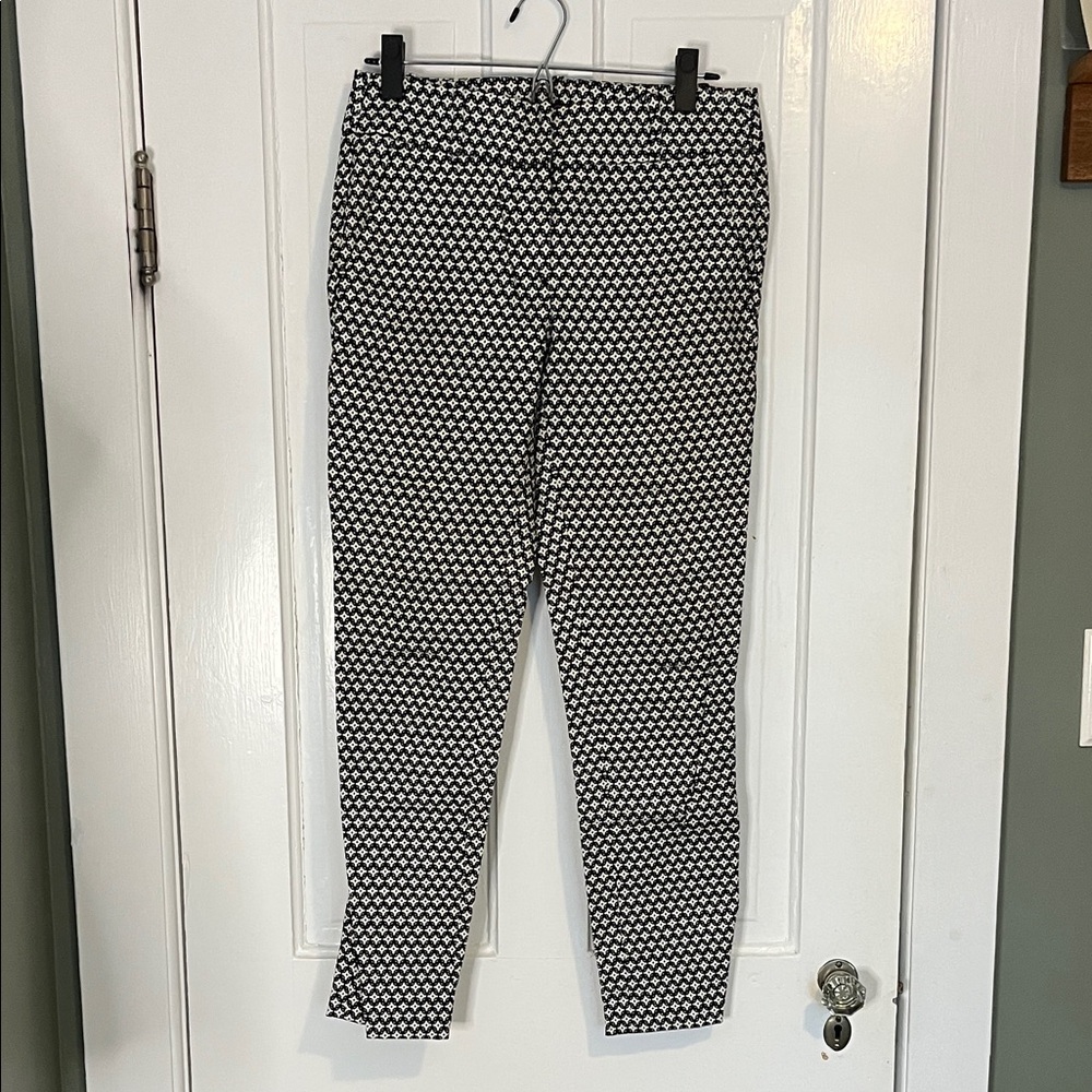 LOFT Black & White Geometric Pattern Chinos